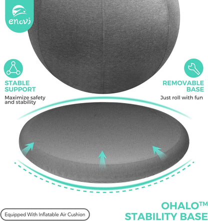 Probalanceω Ball Chair, Yoga Ball Chair Exercise Ball Chair with Slipcover and Base for Home Office Desk, Birthing & Pregnancy, Stability Ball & Balance Ball Seat to Relieve Back Pain, Multiple Color Size