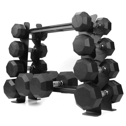 Heavy-Duty Dumbbell Rack – Dumbbell Storage Rack, Holds up to 400 Lbs. – 2 Tiers Rack, Ideal for 5-30 Lbs. Dumbbells – Compact Design, Ideal Home Gym Equipment