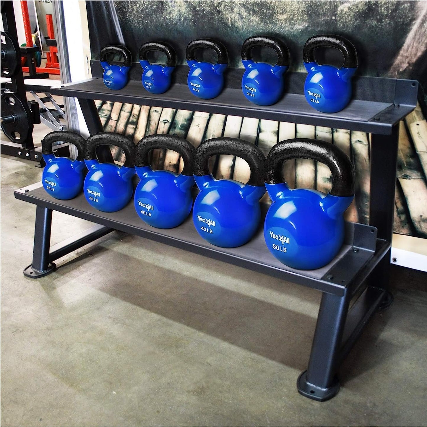 Combo Kettlebells Vinyl Coated Weight Sets Great for Full Body Workout Equipment Push Up, Grip Strength and Strength Training, Dumbbell Weights Exercises