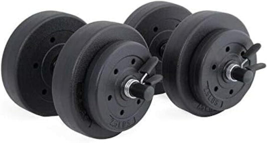 40-Pounds Cement Dumbbell Set (Black)